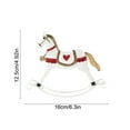 thumbnail image 2 of 2026 Horse Decorative Hanging Ornament - Christmas Rocking Horse Figurine, Home Holiday Decor for Christmas Trees, Mantels & Shelves, Festive Equine Decorative Ornament, 6.3*4.92in, White, 2 of 6