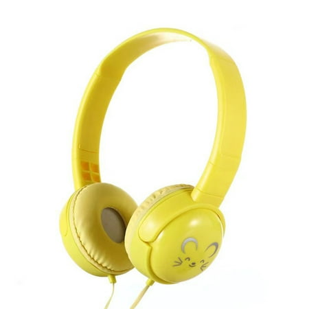 Docooler 3.5mm Wired Over-ear Headphones Portable Earphones for MP4 MP3 Smartphones Laptop Yellow