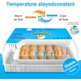 thumbnail image 3 of 15-35 Eggs Poultry Incubator with Auto  Turning & Temperature Display LED Candler for Chicken Duck Quail Eggs (Blue), 3 of 6