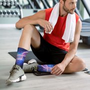 Unisex Rainbow Glitter Double Helix Novelty Ankle Socks Colorful ComfortSoft Lightweight Sports Athletic Socks