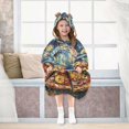 thumbnail image 7 of FORMRS Wearable Blanket Hoodie with Sleeves for Kids Cozy Flannel Sweatshirt, Starry Pizza, 7 of 7
