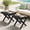 Black, variant on SERWALL Outdoor Small Folding Side Table, HDPE All Weather Adirondack End Table, No Assembly Required, Red