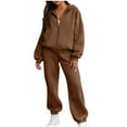 thumbnail image 3 of REALiKUN Women's Fall 2 Piece Lounge Sweatsuits Set Zip Up Sweatshirt Jacket Wide Leg Sweatpants Lounge Sets Tracksuit, 3 of 8