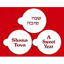 Designer Stencils Shana Tova Cake Stencil, Beige/semi-transparent