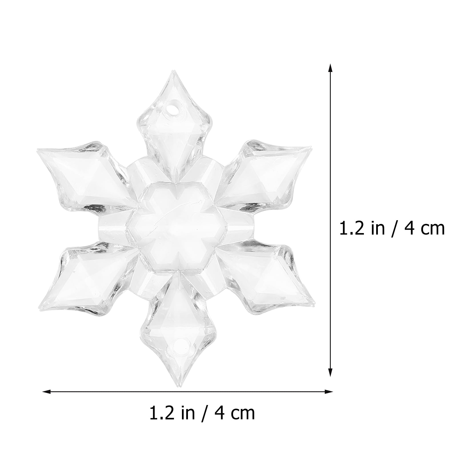 Masteelf 72 pcs  Craft Acrylic Clear Crystal Snowflakes Ornaments Christmas Decorations