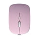 thumbnail image 4 of Ratón óptico inalámbrico recargable de color rosa, silencioso, diseño ergonómico de modo dual de 2,4 G, 4 of 8