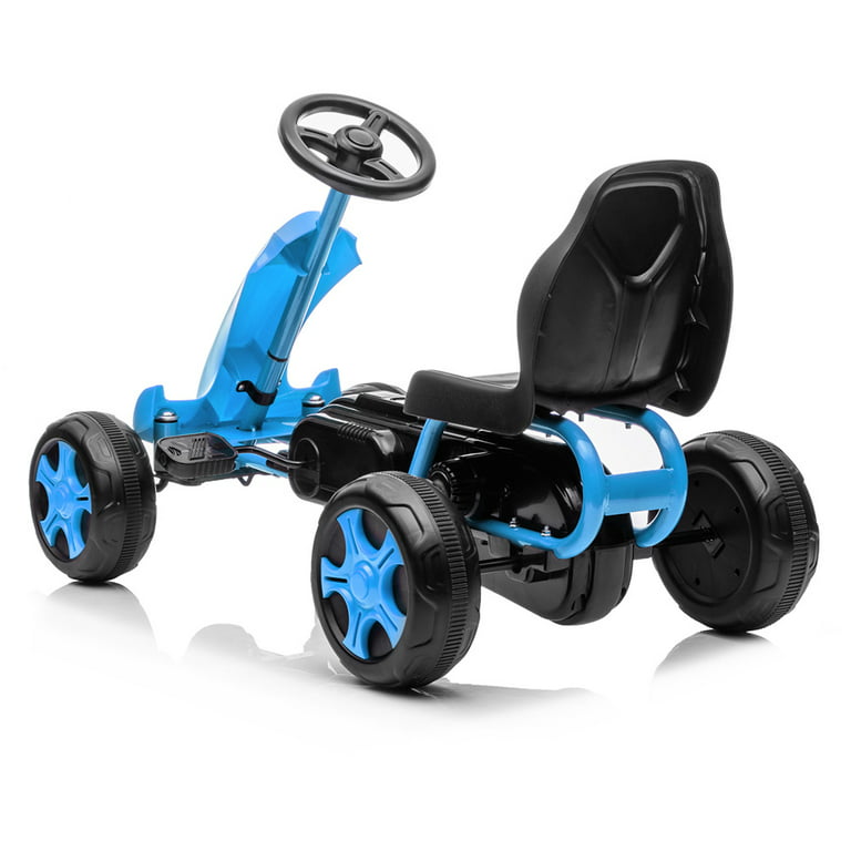 Blue Pedal Go Kart, Ride on Toy, Kids' Pedal Cars for Outdoor, Racer Pedal  Car with Adjustable Seat, Racer Bicycle with Anti-slip tires for 3 to 5
