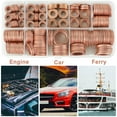 thumbnail image 2 of 400pcs Copper Flat Washers Set M5-M14 Copper Washers  9 Sizes O Ring Copper Gaskets Set Flat Copper Sealing Rings Hardware With Plastic Box, 2 of 7