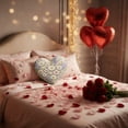 thumbnail image 4 of SLYNSHome Flower Printed Heart Pillows Love Heart Shaped Pillow Faux Rabbit Throw Pillows Home Decoration, 4 of 9