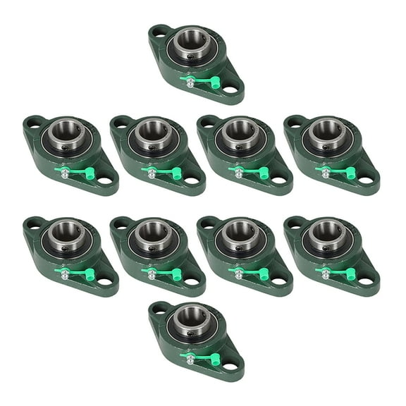 ALL-CARB 10Pcs UCFL205-16 Pillow Block Bearings 1 Inch Bore Mounted Pillow Block Bearings 2 Bolt, Self Alignment