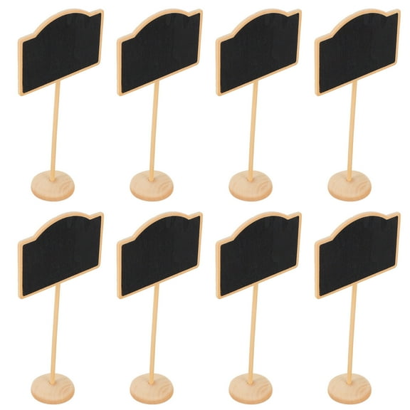 Mini Chalkboard Signs with Easel Stand for Decoration Lightweight Portable Black Color 10 Pieces