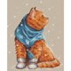 thumbnail image 1 of Gato de invierno Punto de cruz completo 14CT Hilo de algodón DIY Kits de arte de bordado contados FLhrweasw Nuevo, 1 of 9