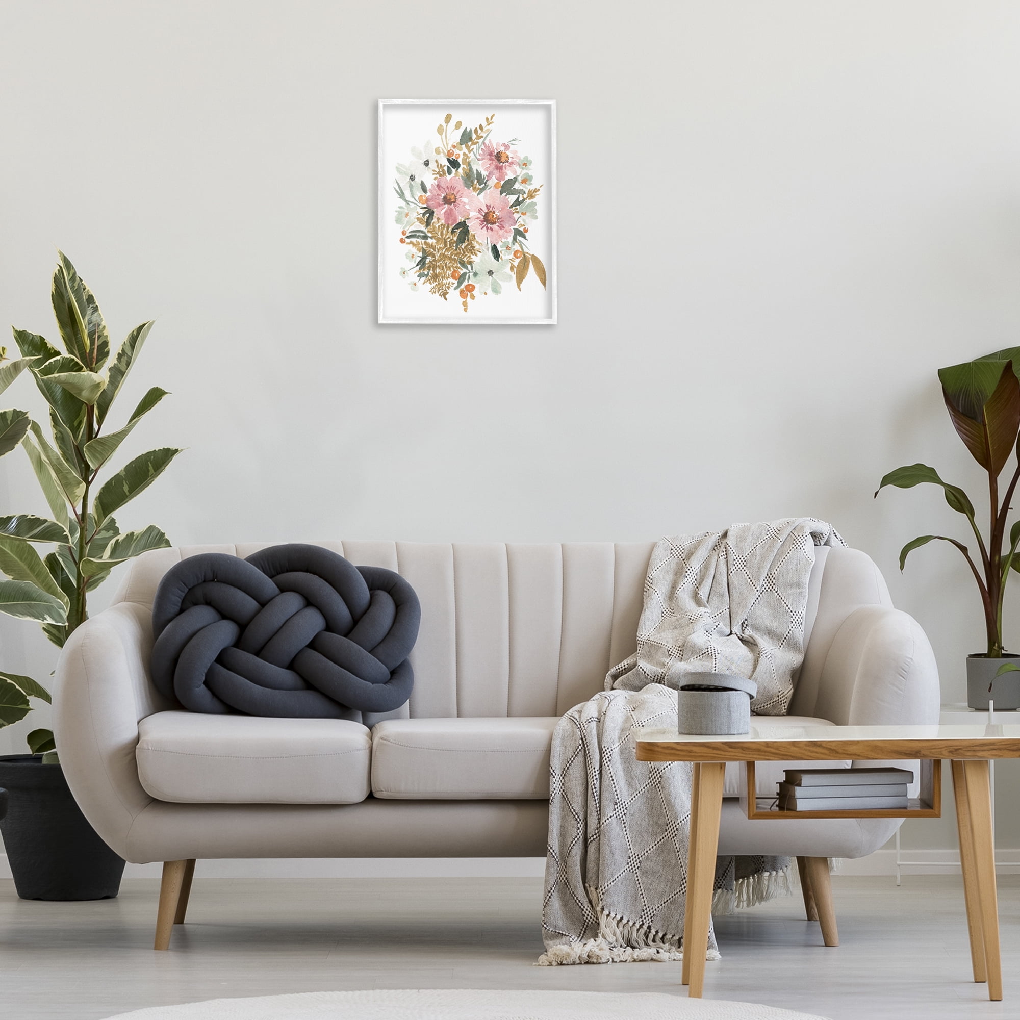 Stupell Industries Bundle Of Wildflowers Botanical & Floral Painting White Framed Art Print Wall Art, 16 x 20