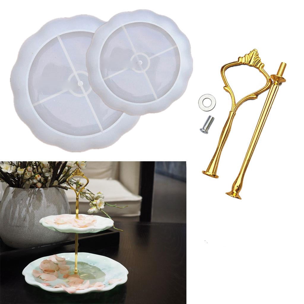 Osdhezcn Round Shape Fruit Platter Epoxy Resin Casting Molds for Making Home Decor Gift