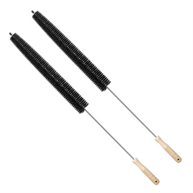 Cepillo de tubo de chimenea, secador flexible, ventilación de escape, cepillo para limpieza de tuberías, 2 uds.