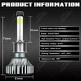 thumbnail image 2 of 9007 9008 9005 H11 9006 H1 H7 H4 Pack of  2 LED Headlight Bulbs Conversion Kit, High Low Beam Bright White 6000K ，for Replacement Halogen Bulbs, 2 of 15