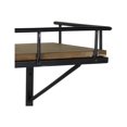 thumbnail image 3 of Benzara - Shelf - rectangular - metal, wood - brown, 3 of 4