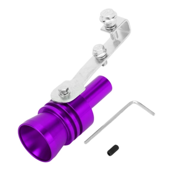 Unique Bargains Turbo Sound Exhaust Muffler Pipe Whistle Rear Tailpipe XL Car Motorcycle Roar Maker Aluminum Purple 1Set