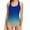 Blue, variant on BUIgtTklOP Womens Color Block Print One Piece Swimsuits Athletic Training Swimwear Bathing Suits