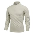 thumbnail image 1 of Kalauyu Men’s Quarter-Zip Pullover Lightweight Long Sleeve Athletic Jackets Performance Running Shirts, 1 of 7