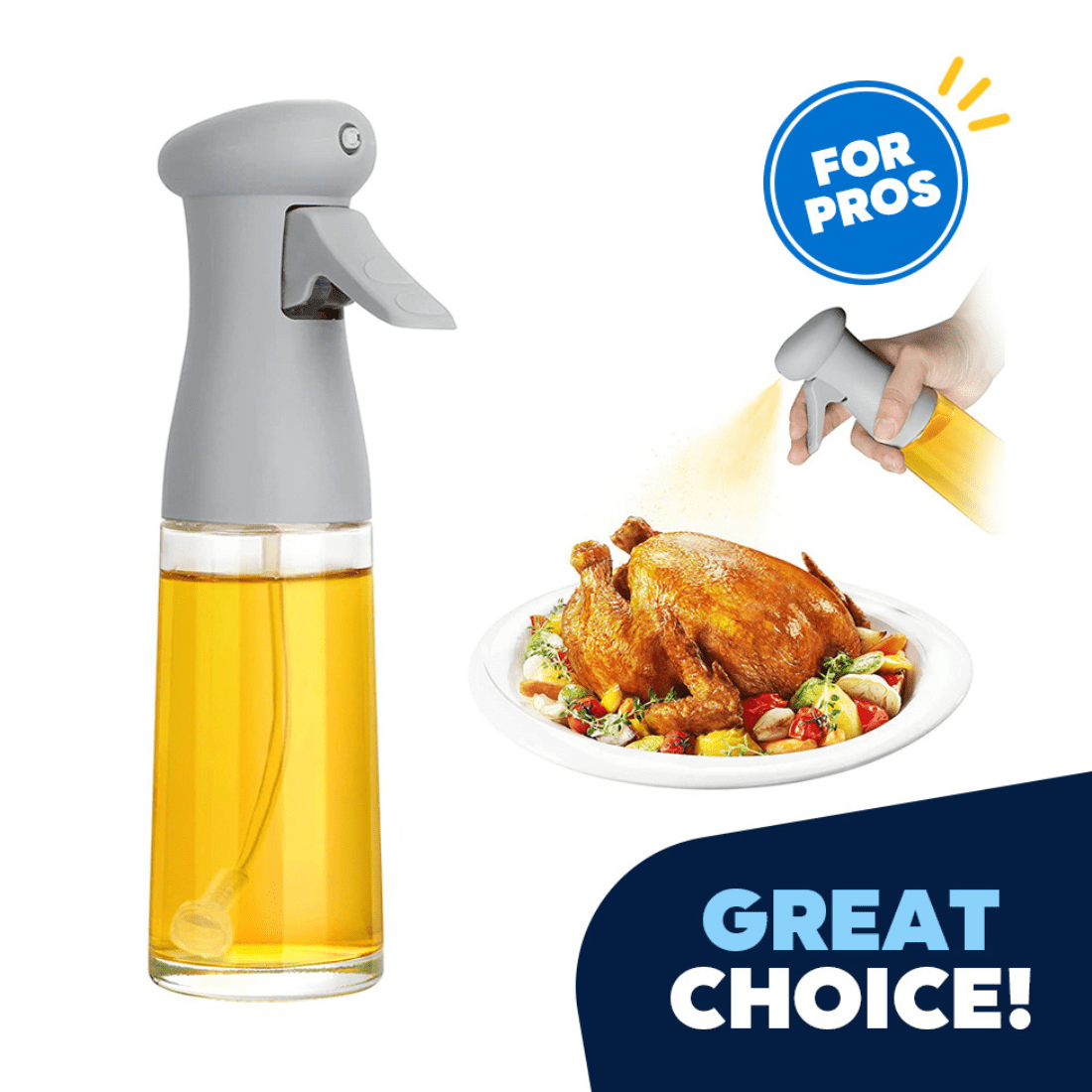 JEEXI Oil Sprayer for Cooking, Advanced Olive Oil Spray Bottle Mister