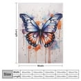 thumbnail image 4 of COMIO Flannel Throw Blanket (Universal 1) Butterfly Aesthetic, Soft and Durable, Multiple Sizes White, 4 of 6