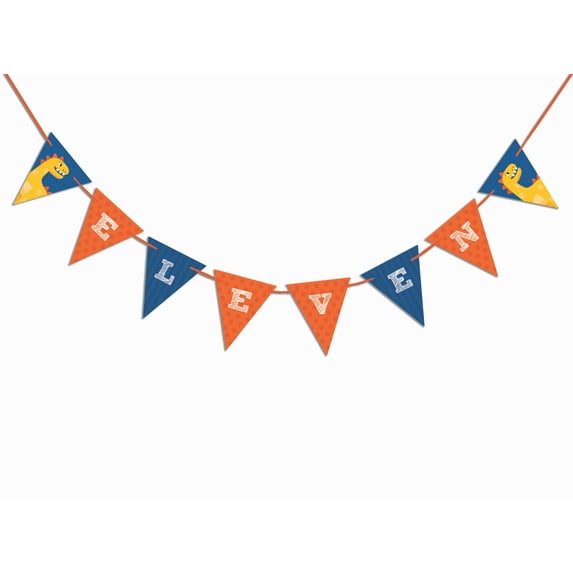 Inkdotpot Ready To HangI Am ElevenBirthday Party Decorations Party Supplies For Boy DinausourBanner Flags