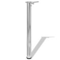 thumbnail image 2 of vidaXL 4 Height Adjustable Table Legs Chrome 28", 2 of 4