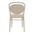 thumbnail image 5 of Compamia ISP257-DVR Chaise d'Extérieur en Résine Marcel de 17,3 Po, Taupe, 5 of 5