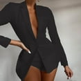 thumbnail image 2 of UPPADA Womens 2 Piece Blazer Outfits Business Casual Long Sleeve Solid Blazer and Shorts Pants Fashion office Suit Sets, 2 of 5