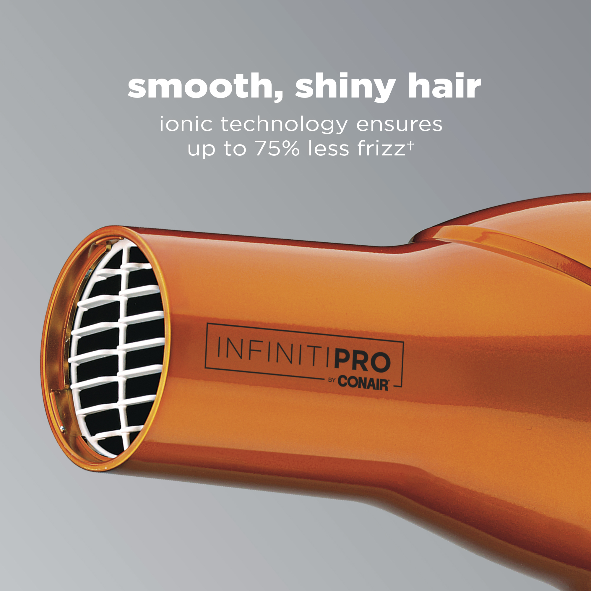 InfinitiPro by Conair Quick Styling Salon Professional Ionic & Ceramic Hair Dryer, 1875 Watts, Orange 259TPTY - image 3 of 7
