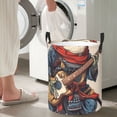 thumbnail image 5 of Goofa Samurai Frog Guitar Printed Circular Hamper,Laundry Basket with Handles,Storage Baskets Foldable,Large Capacity Laundry Hamper-, 5 of 6