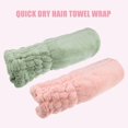 thumbnail image 6 of Unique Bargains Polyester Hair Drying Towel Dry Cap 2 Pcs Pink Green, 6 of 7