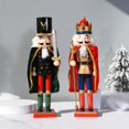 thumbnail image 4 of Nuevo Capa de artesanías para el salón de estilo europeo de 38cm, modelo titiritero, caballero, regalo de Navidad, Cascanueces, decoración navideña de madera, 4 of 4