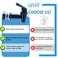 thumbnail image 4 of Replacement Cooler Faucet Water Bottle Jug,Water Dispenser Tap Set,BPA-Free Plastic Spigot Spout Water Beverage Lever Pour Dispenser Valve,Water Crock Tap (2 White and 2 Blue), 4 of 9