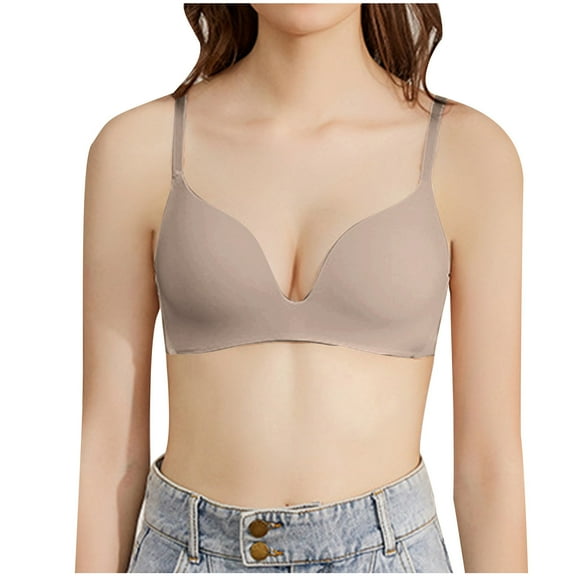 Abomasnow Clothes Under $5.00 Bras for Women, Full Coverage Wireless Lightly Lined Seamless T-Shirt Bra Push Up Padded Underwire Everyday Bra