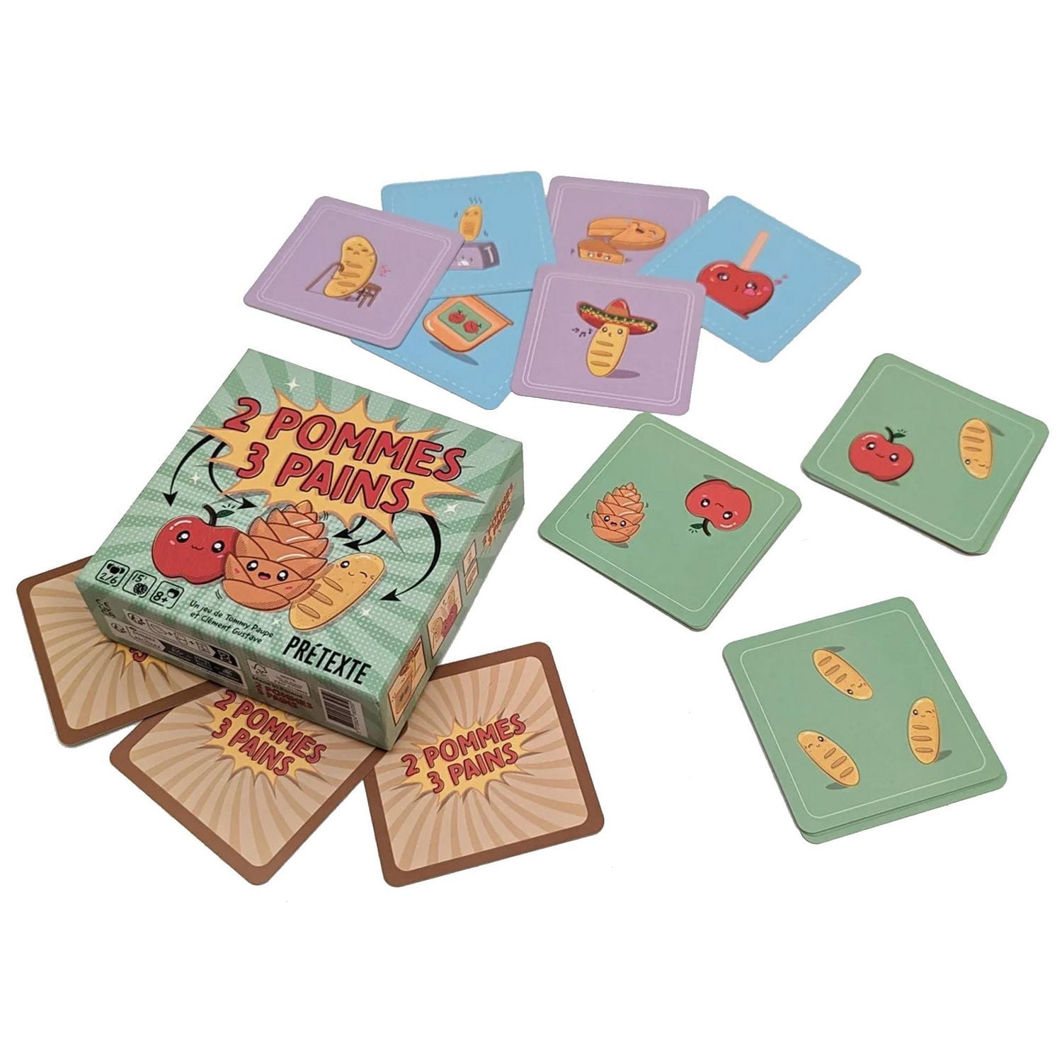 Prétexte - 2 Pommes 3 Pains - Jeu de Société Idéal pour s'Amuser en Famille ou Entre Amis en Soirée - De 2 à 6 joueurs - Jeu Ambiance - À partir de 8 ans - Français