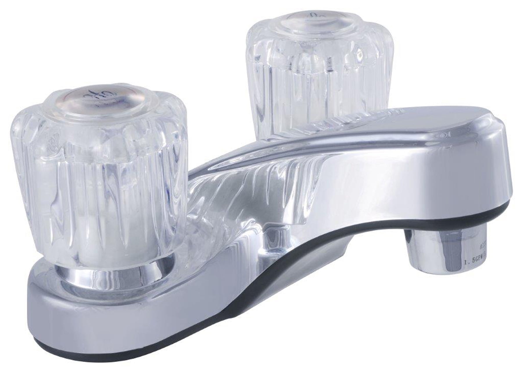 LDR 012 4105CP-WS Lavatory Faucet Dual Acrylic Handle Non Metallic with Pop Up 1 