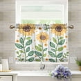 thumbnail image 6 of Ryvnso Sunflower Half Curtains Sets Tier 2 Panels Short Curtain Rod Pocket 27"W x 24"L, 6 of 7