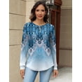 thumbnail image 4 of Zeagoo Womens Henley Tops Long Sleeve Boho Style Tee Shirts Dressy Outfits Blouses Business Casual, 4 of 6
