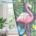 thumbnail image 4 of Yayeee Window Curtains Set of 2 for Living Room Light Filtering 63"x42", Flamingo Floral Pattern, 4 of 7