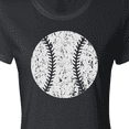thumbnail image 4 of Inktastic Distressed Baseball in White Women's T-Shirt, 4 of 5