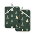 thumbnail image 7 of Yayeee Pot Holders Kitchen Heat Resistant with Pocket 7"x9.8" Cotton Oven Cooking Hot Pads, Beige Christmas Trees, 7 of 7