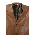 thumbnail image 2 of Men's Soft Brown Leather Sports Coat, 2 of 7