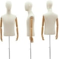 thumbnail image 4 of Male Dress Form Display, Male Mannequin Torso with Head & Arms 53-76 in Height Adjustable Mens Mannequin Body with Tripod Metal Stand for Store Display, 4 of 18