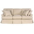 thumbnail image 5 of Slipcovered Sofa - Washable Performance Fabric - Stain Resistant - Tan Living Room Couch, 5 of 7