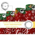 thumbnail image 4 of Fsddascl Red Christmas Blackout Curtains for Bedroom/Living Room, Thermal Insulated Kitchen Curtains, Santa Snowman Elk Gifts Snowflake Xmas Grommet Darkening Window Treatment Drapes 52"x84"x2, 4 of 6