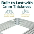 thumbnail image 3 of Sunnydaze Galvanized Rectangle Raised Garden Bed - 4' x 3' x 1' - Silver, 3 of 8