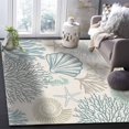 thumbnail image 5 of Area Rugs 5x7 Ft Coral Shell Blue Starfish Ocean Coastal Retro Non-Slip Washable Rug Indoor Rug Floor Mats Non Shedding Carpet for Living Room Bedroom Dining Room Home Decor, 5 of 8