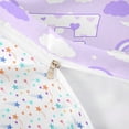 thumbnail image 4 of meiyoeat Purple Rainbow Initial E Bedding,Cute Heart Cloud Stars Pattern Duvet Cover Full For Girl,Colorful Stars Reversible,3pcs,1 Duvet Cover and 2 Pillowcases, 4 of 6